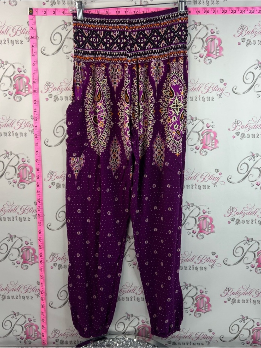 Lofbaz pants Thailand comfy viscose Boho Purple Printed Harem Track Pants